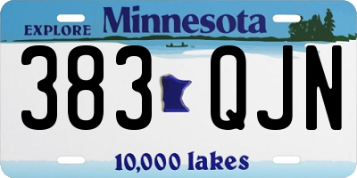 MN license plate 383QJN