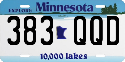 MN license plate 383QQD