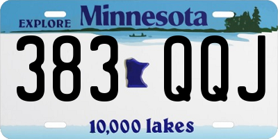 MN license plate 383QQJ