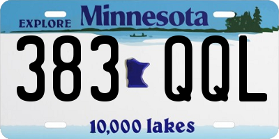 MN license plate 383QQL