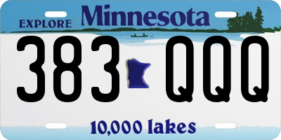 MN license plate 383QQQ