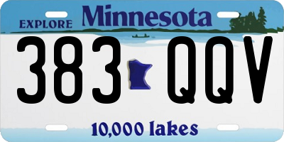 MN license plate 383QQV