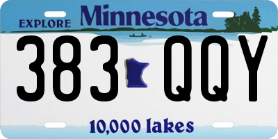 MN license plate 383QQY