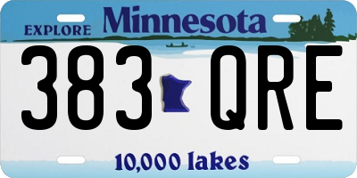 MN license plate 383QRE