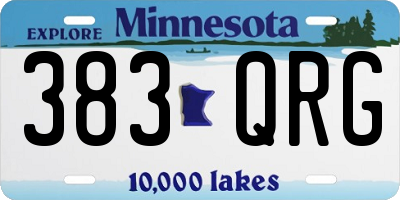 MN license plate 383QRG