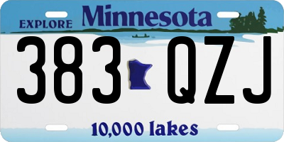 MN license plate 383QZJ