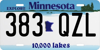 MN license plate 383QZL