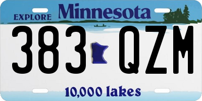 MN license plate 383QZM
