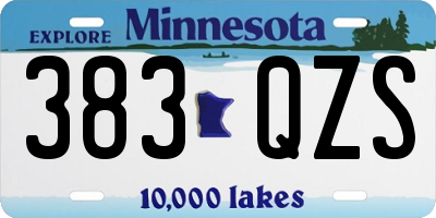 MN license plate 383QZS