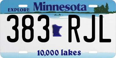 MN license plate 383RJL