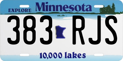 MN license plate 383RJS
