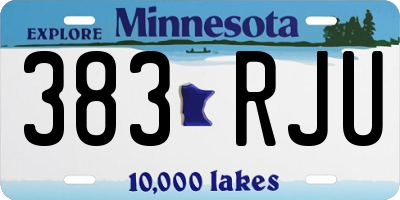 MN license plate 383RJU