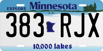 MN license plate 383RJX