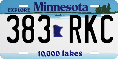 MN license plate 383RKC