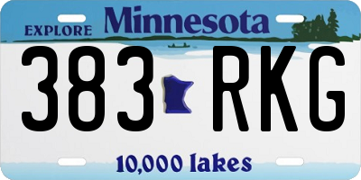 MN license plate 383RKG