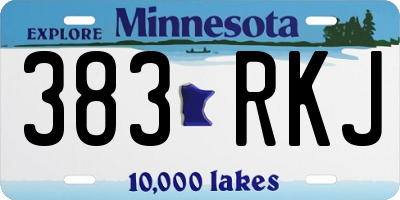 MN license plate 383RKJ