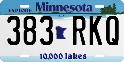 MN license plate 383RKQ