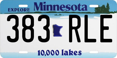 MN license plate 383RLE