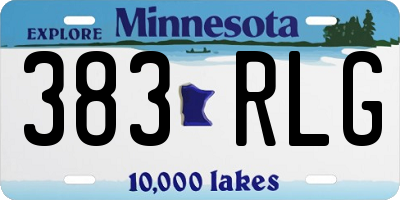 MN license plate 383RLG
