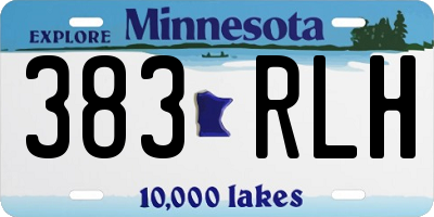MN license plate 383RLH