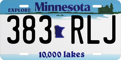 MN license plate 383RLJ