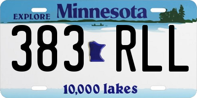 MN license plate 383RLL