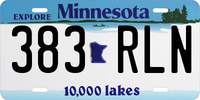MN license plate 383RLN
