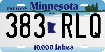MN license plate 383RLQ