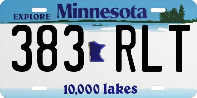 MN license plate 383RLT