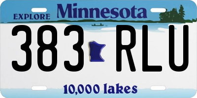 MN license plate 383RLU