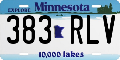 MN license plate 383RLV