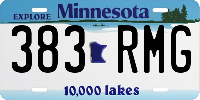 MN license plate 383RMG