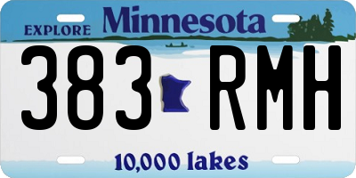 MN license plate 383RMH