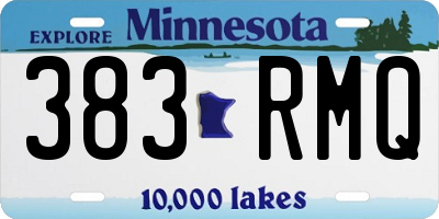 MN license plate 383RMQ