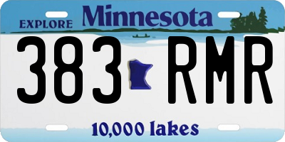 MN license plate 383RMR