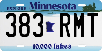 MN license plate 383RMT