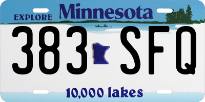 MN license plate 383SFQ