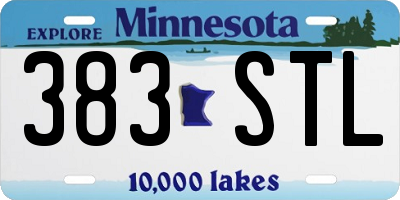 MN license plate 383STL