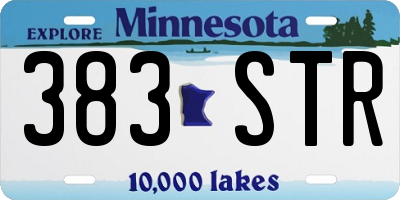 MN license plate 383STR