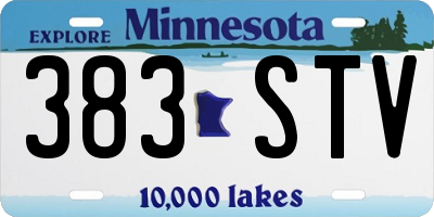 MN license plate 383STV
