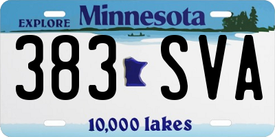 MN license plate 383SVA
