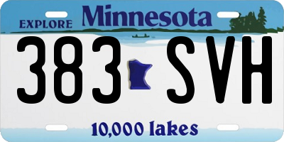 MN license plate 383SVH