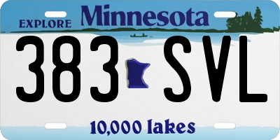 MN license plate 383SVL