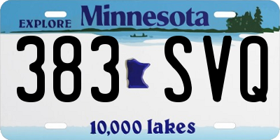 MN license plate 383SVQ