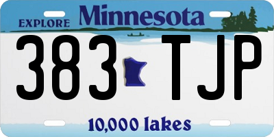 MN license plate 383TJP
