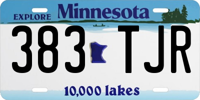 MN license plate 383TJR