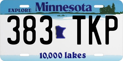 MN license plate 383TKP