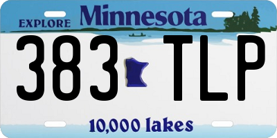 MN license plate 383TLP