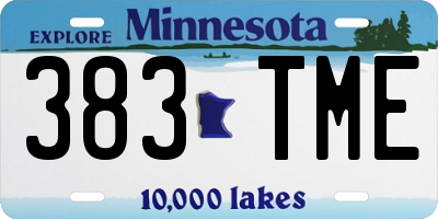 MN license plate 383TME