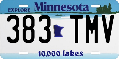 MN license plate 383TMV